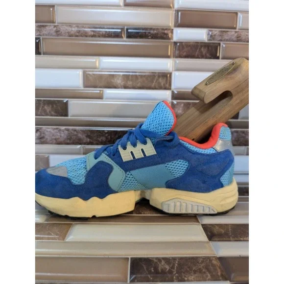Y.S.h.e.n Adidas ZX Torsion Bright Cyan Linen Green Blue EE4787